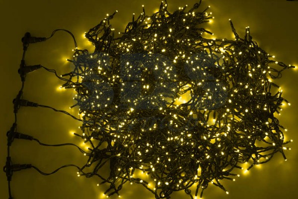  Гирлянда "КЛИП ЛАЙТ" 5 нитей х20м 665LED 40Вт 24В IP54 (с трансф.) мерцающая желт. NEON-NIGHT 323-601 