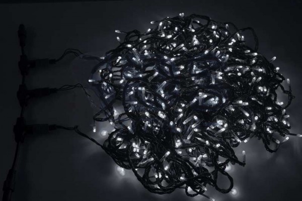  Гирлянда "КЛИП ЛАЙТ" 3 нити х20м 399LED 25Вт 24В (с трансф.) бел. NEON-NIGHT 323-305 