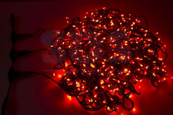  Гирлянда "КЛИП ЛАЙТ" 3 нити х20м 399LED 25Вт 24В (с трансф.) красн. NEON-NIGHT 323-302 