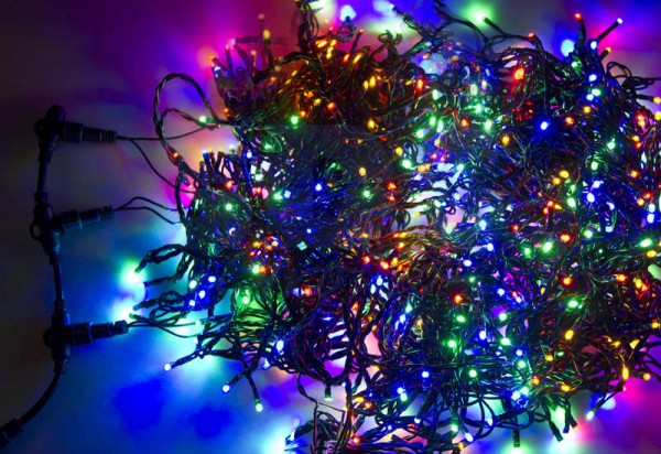  Гирлянда "КЛИП ЛАЙТ" 3 нити х20м 399LED 25Вт 24В (с трансф.) мульти. NEON-NIGHT 323-309 