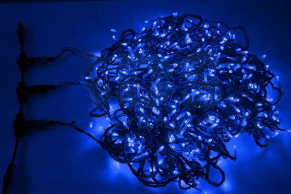  Гирлянда "КЛИП ЛАЙТ" 3 нити х20м 399LED 25Вт 24В (с трансф.) син. NEON-NIGHT 323-303 