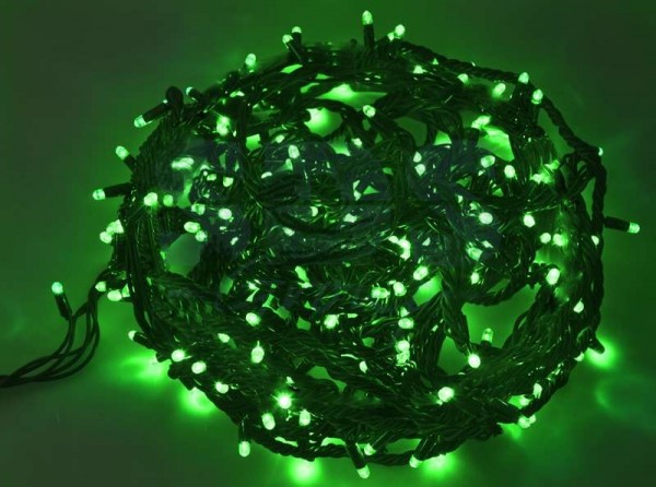  Гирлянда "Твинкл Лайт LED КАУЧУК" (с контроллером 8 режимов) 20м 240LED 20Вт 220В IP54 зел. NEON-NIGHT 303-324 