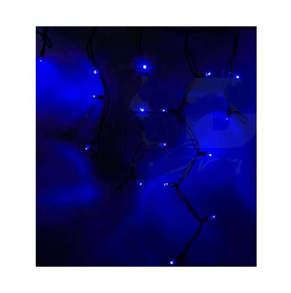  Гирлянда "Айсикл" (бахрома) 5.6х0.9м 240LED син. 15Вт 230В IP67 провод черн. каучук Neon-Night 255-243 