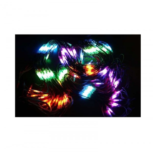  Гирлянда Сеть "НЕТ ЛАЙТ Каучук" 2х3м 432LED мульти 26Вт 220В IP54 черн. каучук провод NEON-NIGHT 217-129 