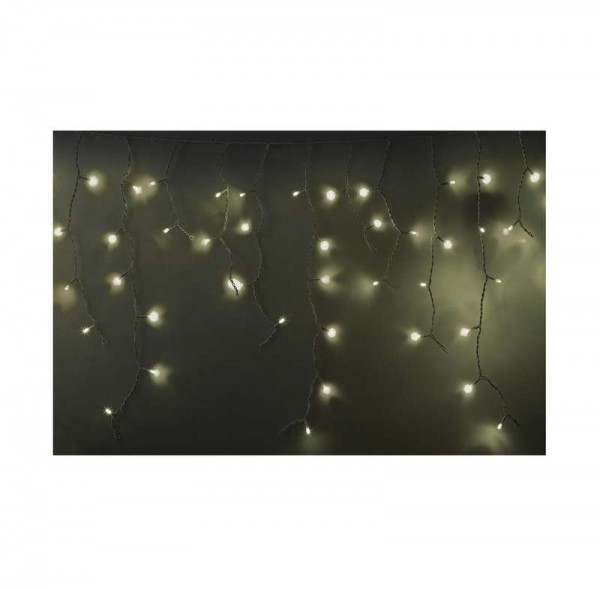  Гирлянда "Айсикл" (бахрома) 5.6х0.9м 240LED тепл. бел. эффект мерцания 230В провод бел. каучук Neon-Night 255-266 