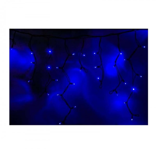  Гирлянда "Айсикл" (бахрома) 5.6х0.9м 240LED син. эффект мерцания 230В провод черн. каучук Neon-Night 255-253 