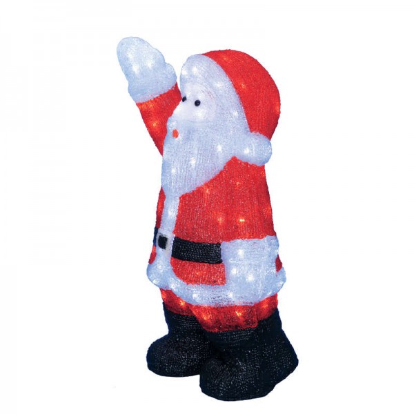  Фигура светодиодная "Дед Мороз" ULD-M3860-120/STA WHITE IP20 XMASMAN 38х24х60см 120 светодиодов свет бел. провод прозр. Uniel UL-00002332 