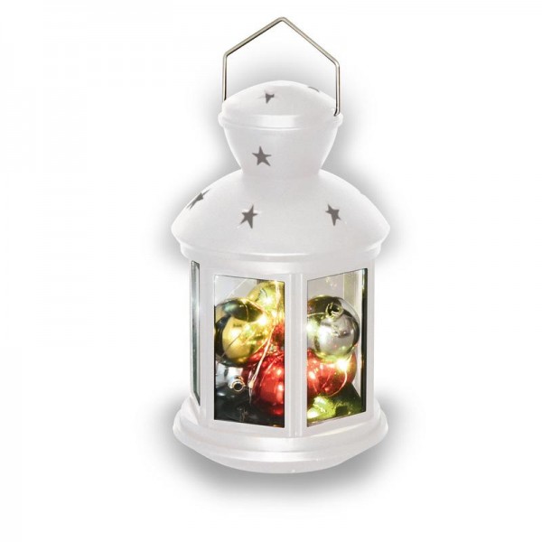  Фонарь ULD-L1220-010/DTB/RGB WHITE со светодиод. гирляндой внутри на батарейке (не в компл.) 10 светодиод. RGB свет режим мигания Uniel UL-00005490 