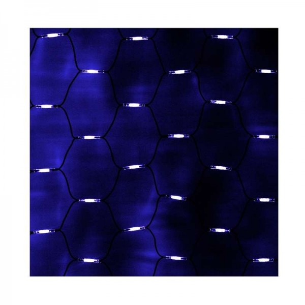  Гирлянда сеть Чейзинг LED 2х1.5м 288LED бел/син 18Вт 220В IP54 провод черн. каучук NEON-NIGHT 217-113 