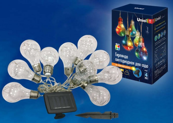  Гирлянда садовая USL-S-126/PT4000 BULBS IP44 солнечная батарея Uniel UL-00003332 