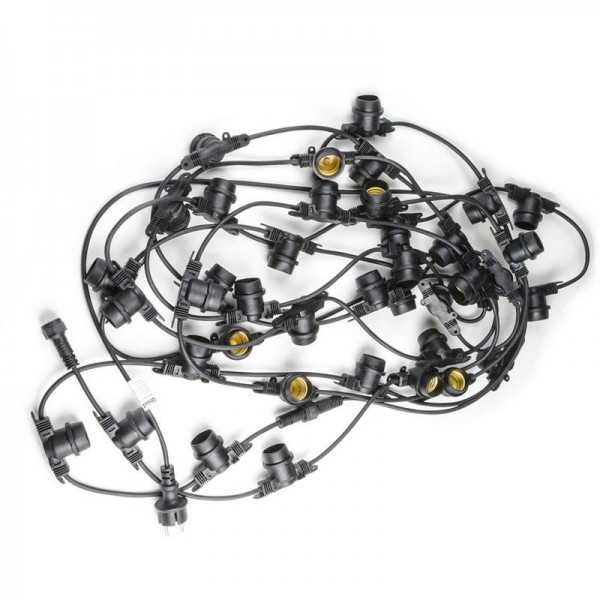  Гирлянда UDL-K120 200/E27/100M IP65 BLACK BELT-LIGHT Белт-лайт 100м + 1.5м сетевой шнур. 200 патронов E27 шаг 50см черн. Uniel UL-00006479 