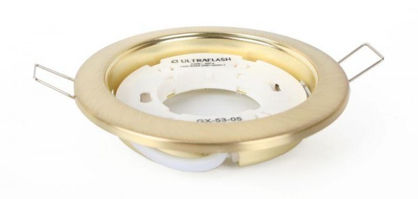  Светильник встраив. металл GX-53-05 220В мат.золото Ultraflash 14059 
