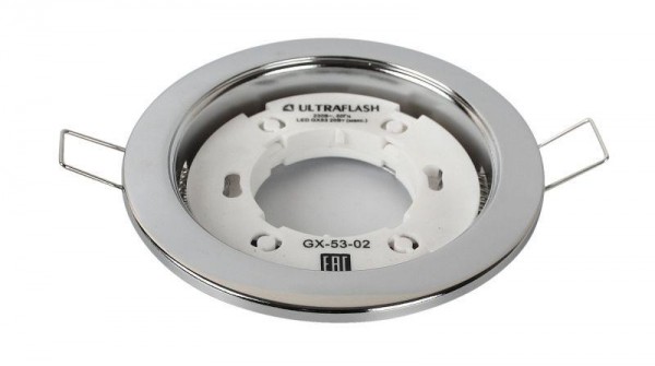  Светильник встраив. металл GX-53-02 220В хром Ultraflash 14056 