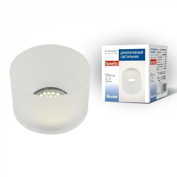  Светильник декоративный встраиваемый DLS-N102 GU10 WHITE/MAT без лампы цоколь GU10 акрил. бел. мат. Fametto UL-00004180 
