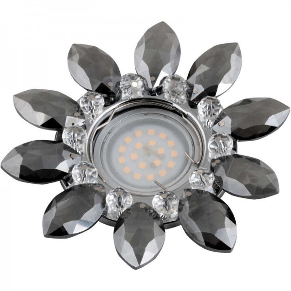  Светильник DLS-Р112-2002 Fametto 10- DLS-P112 GU5.3 CHROME/SMOKE+CLEAR Fametto 10543 