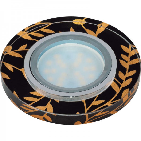  Светильник DLS-P204 "Peonia" CHROME/BLACK 1х50Вт GU5.3 IP20 Fametto 10128 