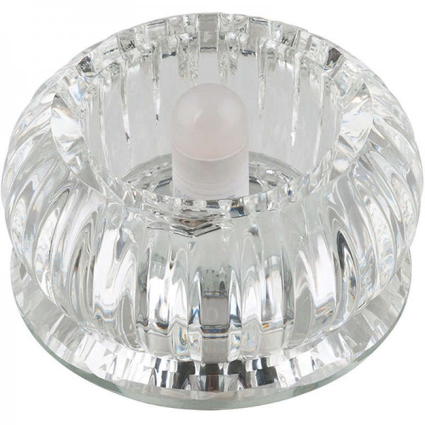  Светильник декоративный встраиваемый DLS-F106 G9 GLASSY/CLEAR "Fiore" без лампы цоколь G9 основание стекло; отделка кристалл прозр.; зеркальн. Fametto 10119 