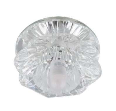 Светильник декоративный встраиваемый DLS-F101 G9 GLASSY/CLEAR "Fiore" без лампы G9 основание стекло; отделка кристалл прозр.; зеркальн. Fametto 09975 