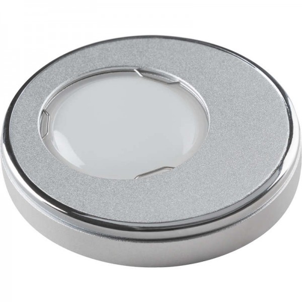  Светильник декоративный встраиваемый DLS-V104 GU5.3 SAND SILVER+CHROME "Vernissage" без лампы GU5.3 металл; мат. серебр.; отделка кольцо; хром; литой Fametto 10736 