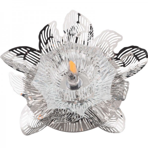  Светильник декоративный встраиваемый DLS-F127 G4 CHROME/CLEAR "Fiore" без лампы G4 основание металл; хром прозр. кристалл отделка метал. элементами хром Fametto UL-00000352 
