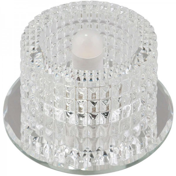  Светильник декоративный встраиваемый DLS-F110 G9 GLASSY/CLEAR "Fiore" без лампы G9 основание стекло; отделка кристалл прозр.; зеркальн. Fametto 10123 
