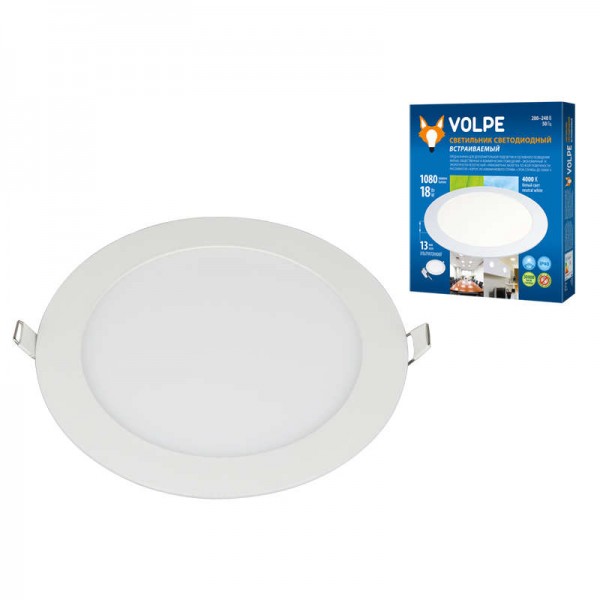  Светильник светодиодный ULP-Q203 R225-18W/NW White Volpe UL-00003381 
