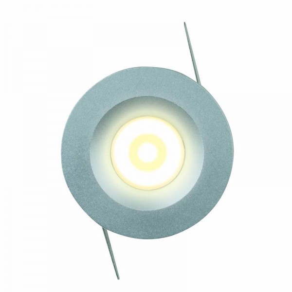  Светильник светодиодный ULM-R02-1W-WW IP20 Sand SILVER 1Вт 110-240В 3000К встраив. интерьерный картон алюм. мат. серебр. Uniel 07625 
