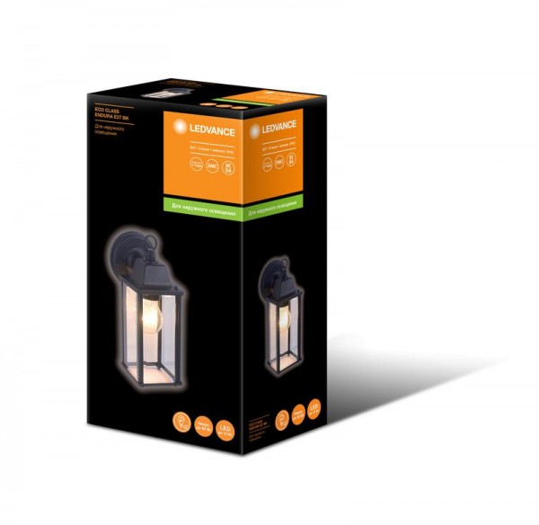 Светильник ECOCLASS ENDURA 60Вт/12Вт E27 IP43 черн. LEDVANCE 4058075316225 