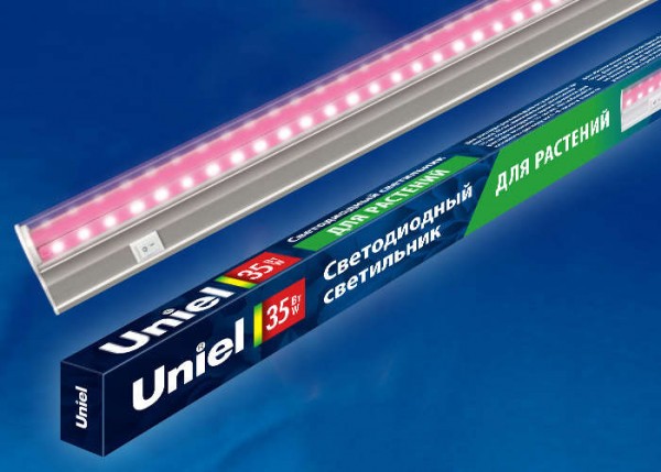  Светильник светодиодный ULI-P21-35W/SPSB IP40 WHITE 35Вт IP40 накладной линейный для растений спектр для рассады и цветения бел. Uniel UL-00002993 