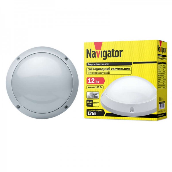 Светильник 61 634 NBL-PR1-12-4K-12/48-WH-IP65-LED (низковольтный) Navigator 61634 