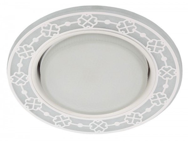  Светильник DK LD28 WH/WH декор cо светодиодной подсветкой GX53 бел./бел. ЭРА Б0037391 