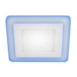  Светильник 4-9 BL LED 9Вт 4000К IP20 квадратн. с син. подсветкой ЭРА Б0017496 