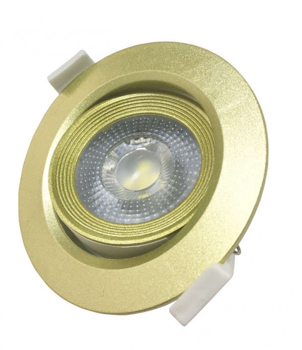  Светильник PSP-R 9044 GOLD 7Вт 3000К IP40 38град. круг/поворот JazzWay 5022911 