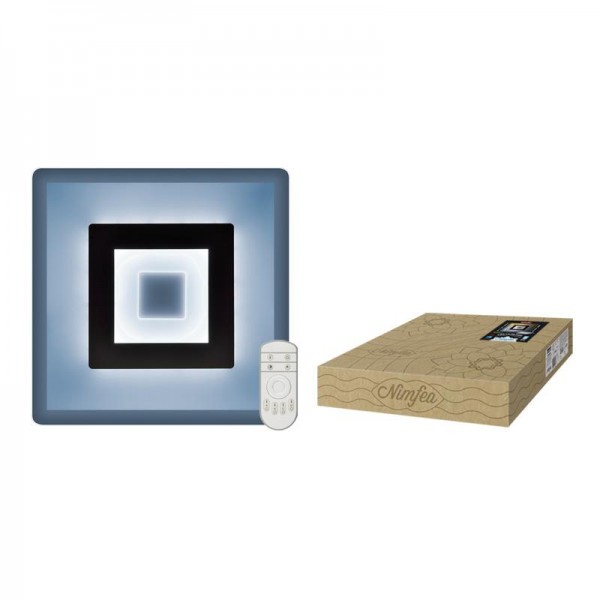  Светильник потолочныйLed DLC-N501 38W GLASS/CLEAR Nimfea димммир. пульт ДУ (в/к) 3000К/4000К/6500К стекло Fametto UL-00003927 