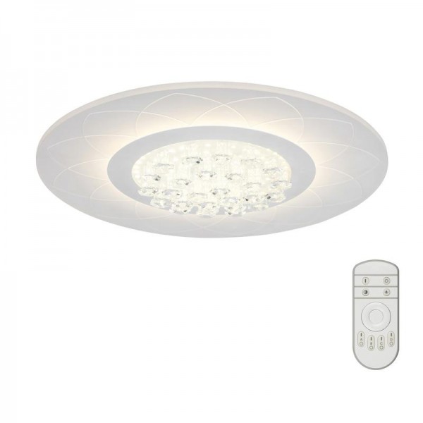  Светильник потолочныйLed DLC-N503 42W ACRYL/CLEAR Nimfea диммир. пульт ДУ (в/к) 3000К/4000К/6500К пластик. Fametto UL-00003929 