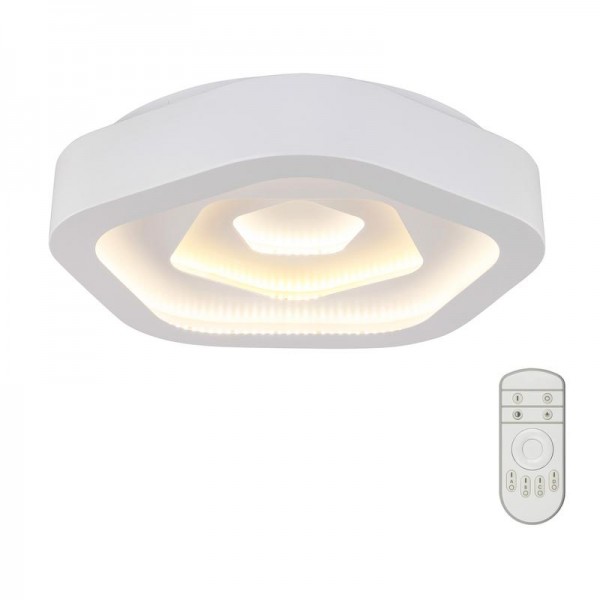  Светильник потолочныйLed DLC-N504 62W IRON/WHITE Nimfea диммир. пульт ДУ (в/к) 3000К/4000К/6500К металл. Fametto UL-00003930 