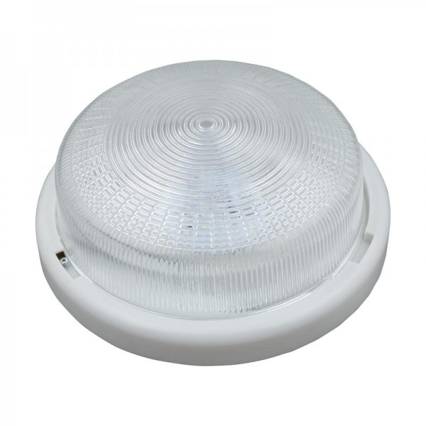  Светильник светодиодный ULO-K05A 6W/6000K/R24 IP44 WHITE/GLASS 6Вт 6000К IP44 600лм d240мм накладной промышлен. бел. Uniel UL-00005242 