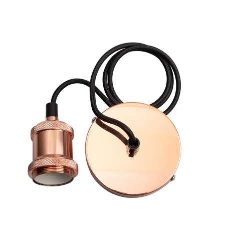  Патрон с проводом RETRO PLC 01 E27 230V/1M Rose gold JazzWay 5015975 