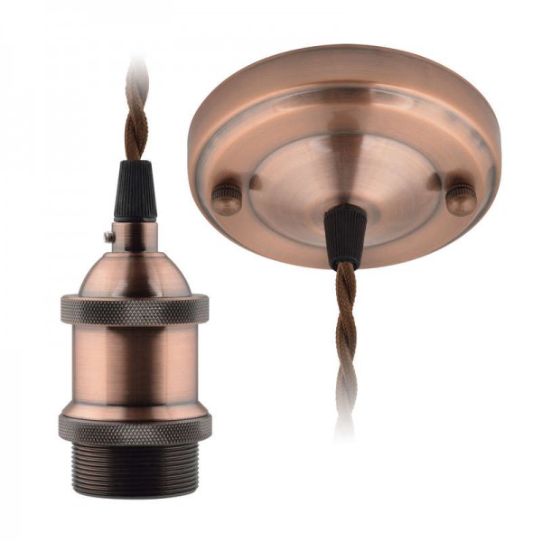  Патрон DLC-V-S22K/E27 TS/1.5M/BL BRONZE бронз. Uniel UL-00002824 