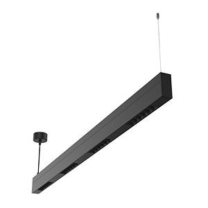  Светильник светодиодный Stellar-Line Comfort Up n Down 1200х35х75 56Вт 3000К подвесной RAL9005 черн. матовый с линзами 50град. двойная засветка VARTON V1-R0-T0493-05L21-2005630 