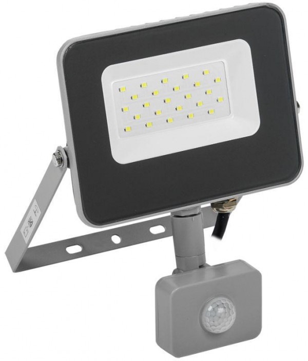  Прожектор СДО 07-20Д LED 20Вт IP44 6500К с датчиком движ. сер. ИЭК LPDO702-20-K03 