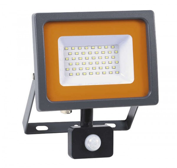  Прожектор светодиодный PFL-SC-SMD-30Вт sensor 30Вт IP54 6500К мат. стекло JazzWay 5001411 