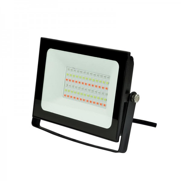  Прожектор светодиодный ULF-F60-30W/RGB IP65 200-240В BLACK мультиколор пульт ДУ (в/к) черн. Uniel UL-00007122 