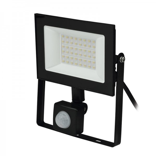  Прожектор светодиодный ULF-F62-50W/6500K SENSOR IP54 200-240В BLACK с датчиком движения и освещенности 6500К черн.Uniel UL-00007126 