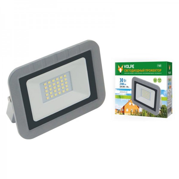  Прожектор светодиодный ULF-Q591 30W/DW IP65 220-240В SILVER корпус серебр. Volpe UL-00003589 