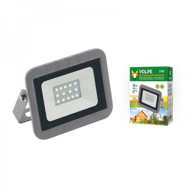  Прожектор светодиодный ULF-Q591 10W/WW IP65 220-240В SILVER корпус серебр. Volpe UL-00003588 