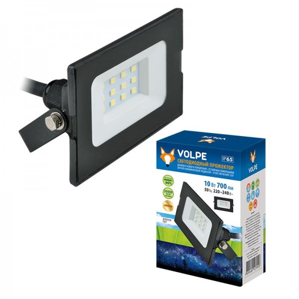  Прожектор светодиодный ULF-Q513 30W/DW IP65 220-240В BLACK корпус черн. Volpe UL-00003984 