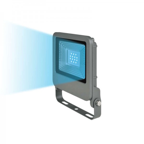  Прожектор светодиодный ULF-F17-10W/BLUE IP65 195-240В SILVER син. свет корпус серебр. Uniel UL-00002073 