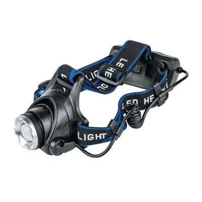  Фонарь налобный аккумуляторный HLA 06B 5Вт LED 450лм 10ч 3 реж. фокус. з/у 230В черн. IN HOME 4690612031873 
