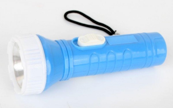 Фонарь 828-TH (1LED 1 режим 3хAG10; блист-пакет; голуб.) Ultraflash 12395 
